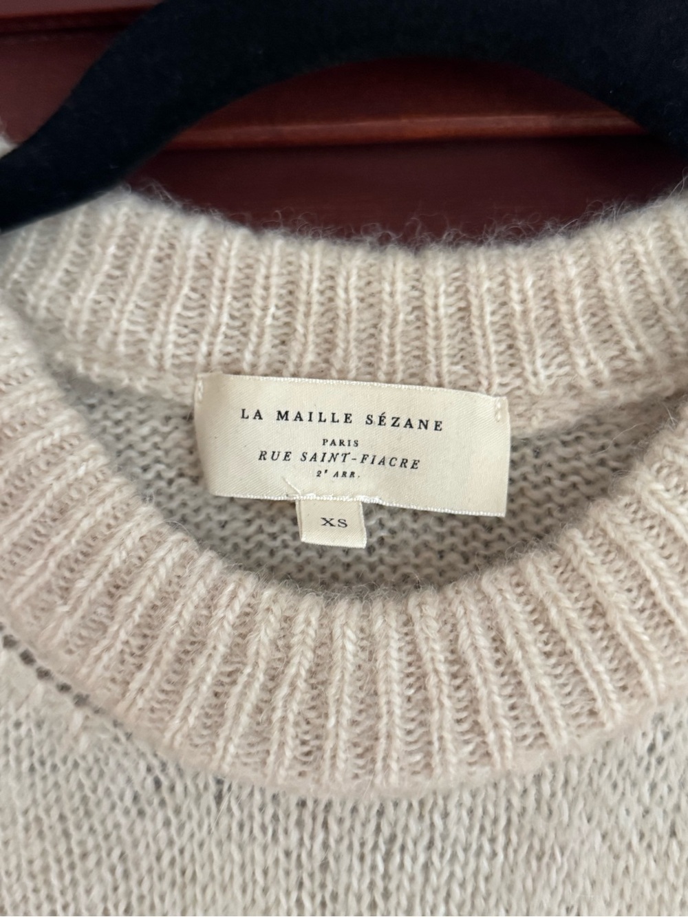 Sezane Samuel Jumper Beige Knit Sleeveless Sweater Vest - Picture 3 of 7